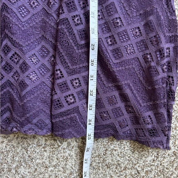 Miami Purple Lace Mini Dress Formal Stretch Comfy Wedding Guest Party Medium - Picture 5 of 5